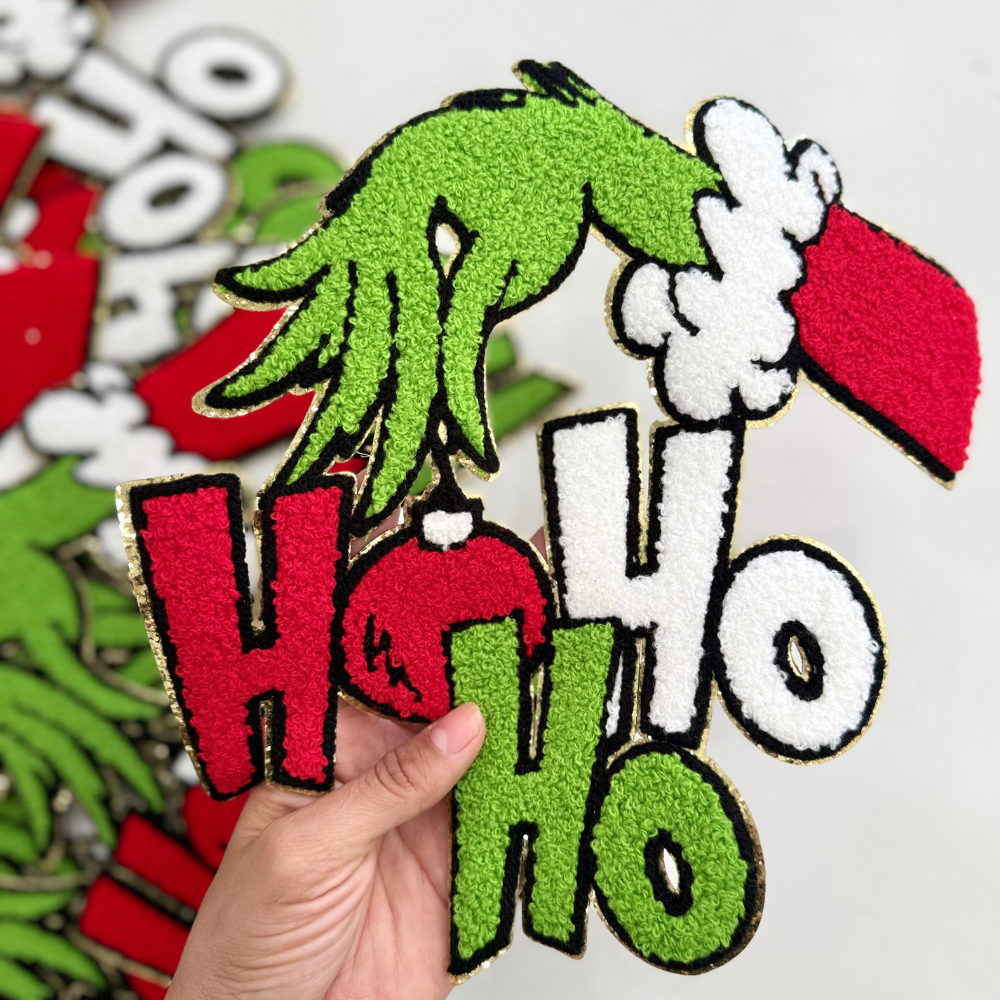 Grinch Ho Ho Ho Chelline Patch