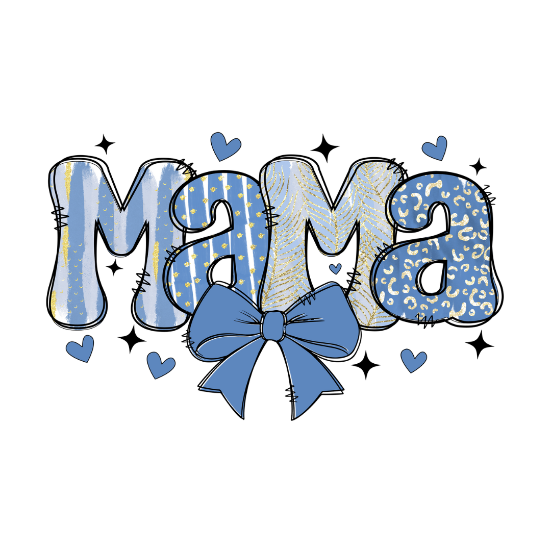 Mama Coquette blue Transfer