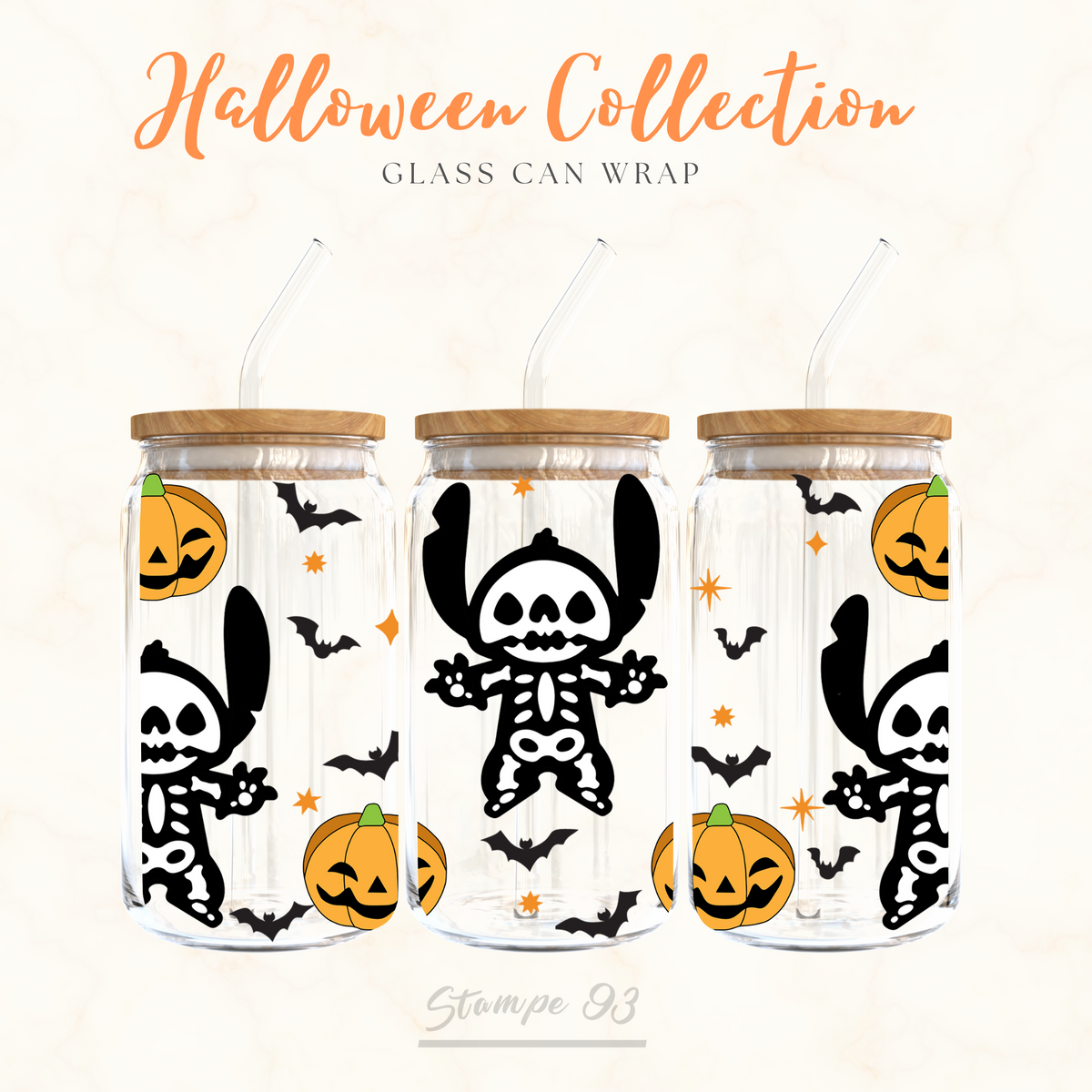 Stitch Halloween Wrap UV DTF Sticker