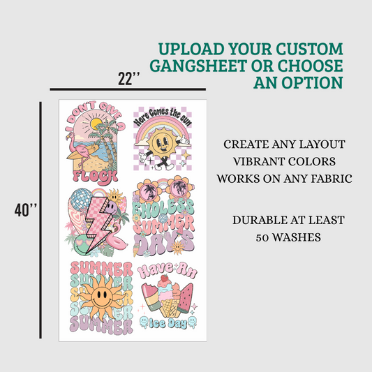 Custom DTF Gang Roll Transfer